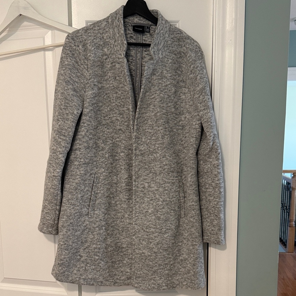 Vero Moda Heather Gray Women's Wool-Blend Coat
